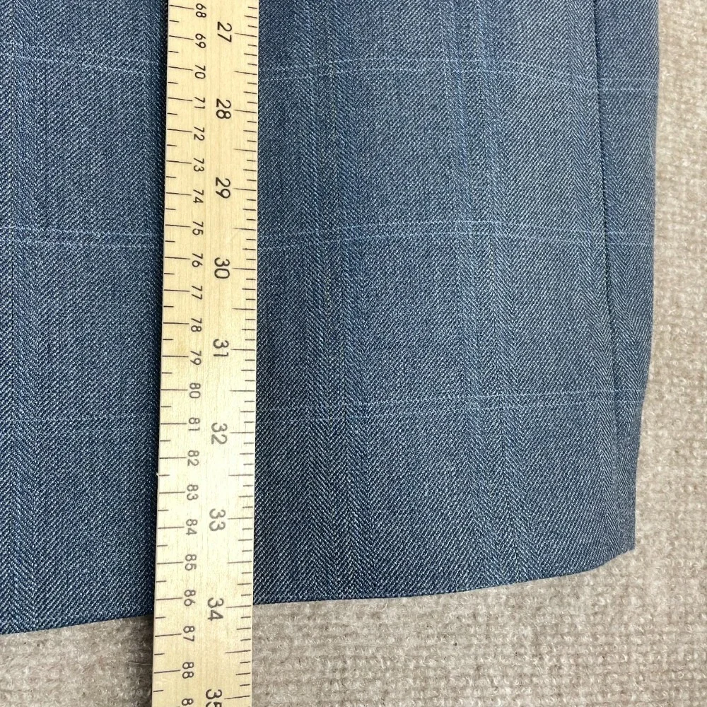 Lauren‎ Ralph Lauren Sport Coat Mens 52R Blue Plaid Notch Lapel Single Vented